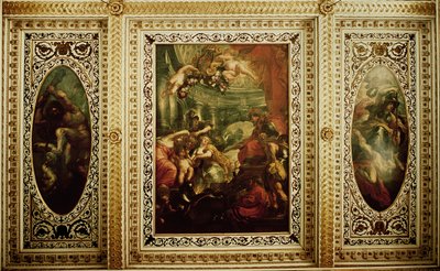 The Whitehall Ceiling: The Unification of the Crowns, 1632-34 by Peter Paul Rubens